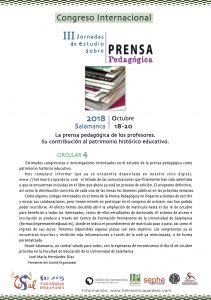 circular 4 Congreso PRENSA PEDAGÓGICA Salamanca 2018